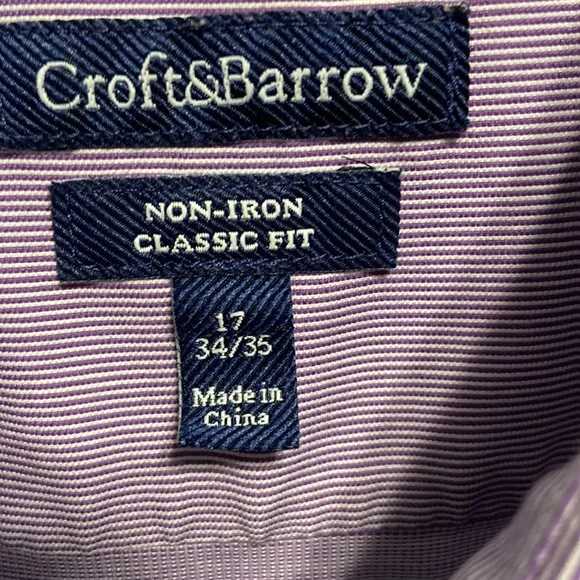 Croft & Barrow Classic Fit Non-Iron EUC 17 - 34/35 - Picture 2 of 2